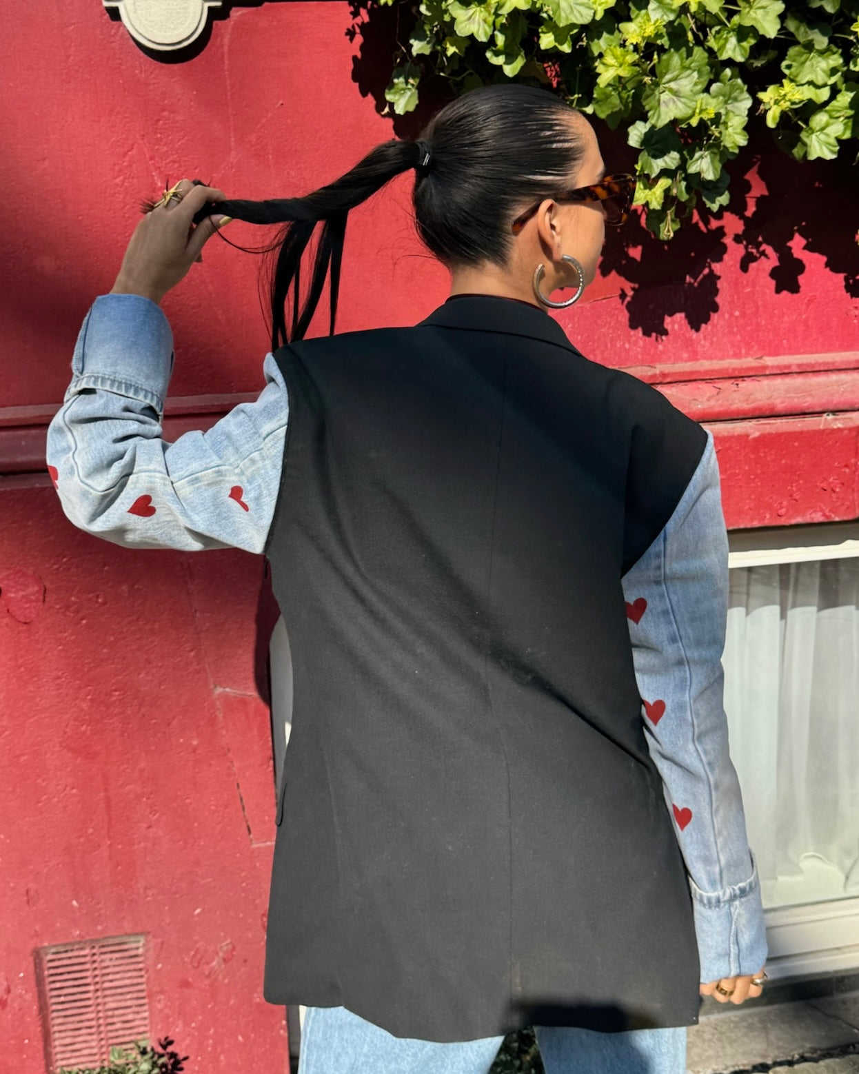 Heart Denim Sleeves (without the body) S