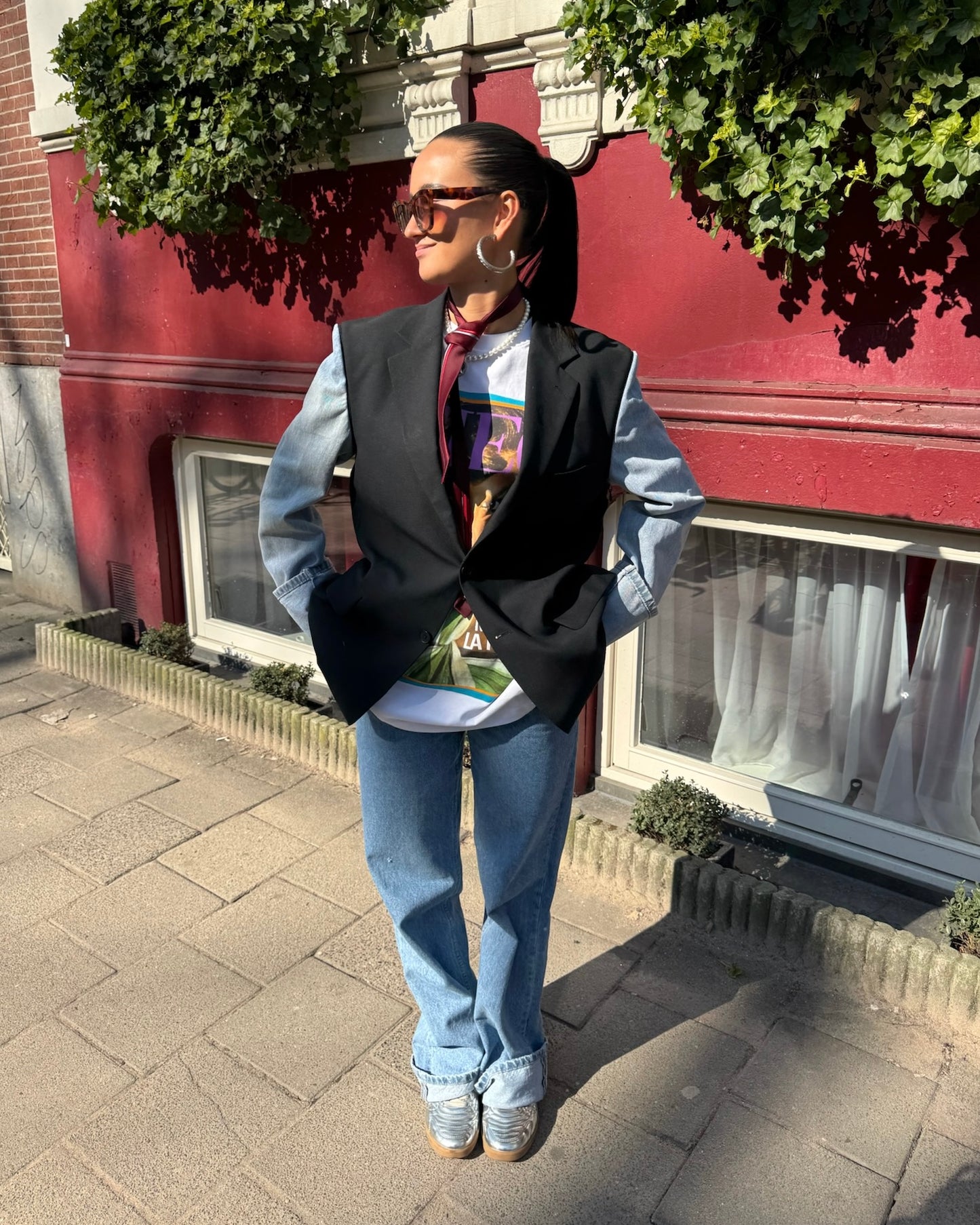 Heart Denim Sleeves (without the body) S