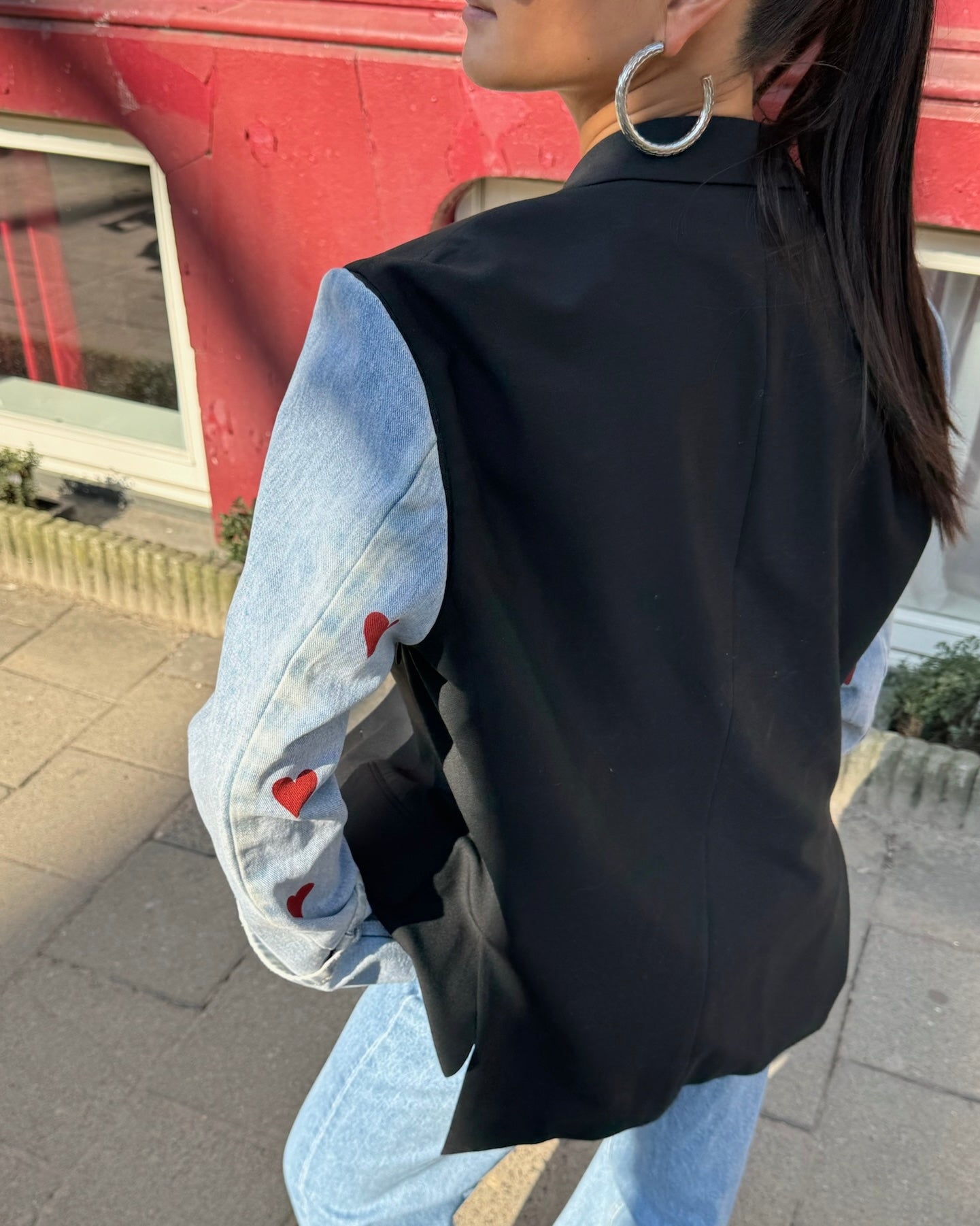 Heart Denim Sleeves (without the body) S